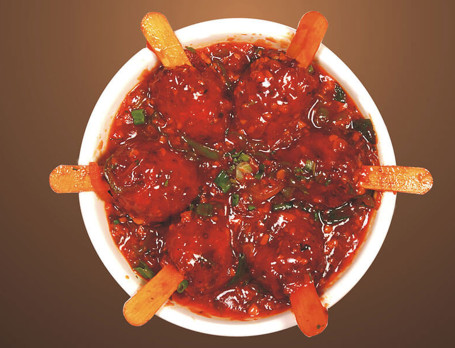 Veg. Lollypop In Schezwan Sauce