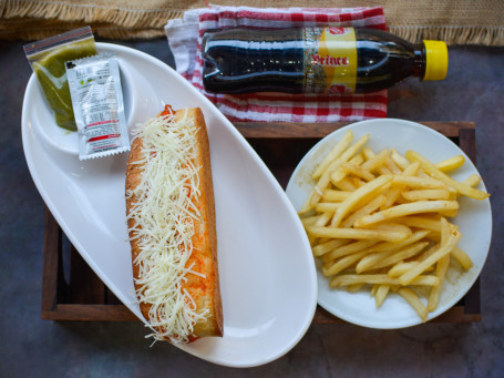 1 Chicken Cheese French Roll French Fries 1 Soft Drink