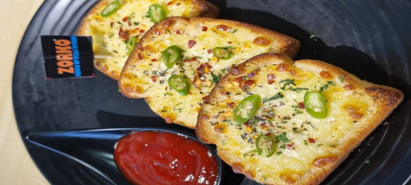 Double Cheese Chilly Garlic Bread