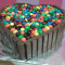 Heart Shape Full Choco Kitket Jems Cake 500Gm