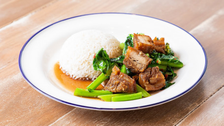 Roast Pork Kalian Stir Fry With Jasmine Rice