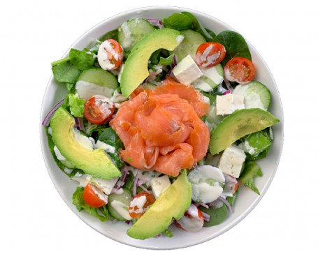 Smoked Salmon And Spinach Salad With Avocado Gf