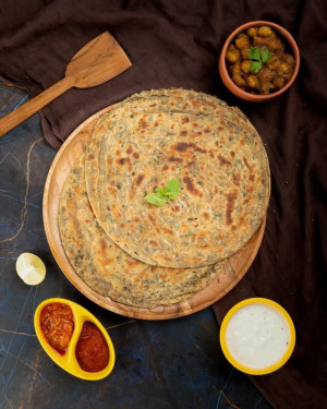 Pudina Paratha With Chole