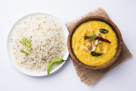 Homestyle Dal Tadka With Choice Of Rice Or 3 Rotis Salad