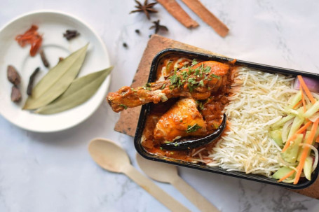 Dhaba-Style Chicken Chawal Bowl