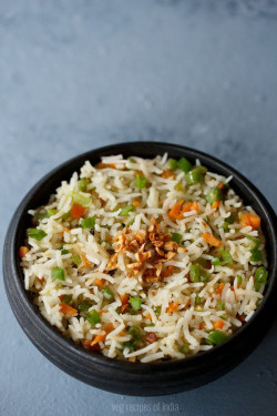 Veg Onion Garlic Fried Rice