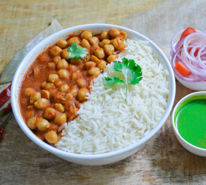 Chole Chawal Salad Chutney