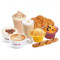 Four Coffees Four Pastries Or Snacks