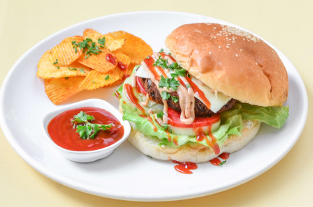 Aloo Tikki Cheese Burger [Double]