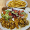 Chicken Wings, Chips And Salad
