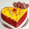 Eggless Heart Shape Red Velvet Butter Scotch Cake