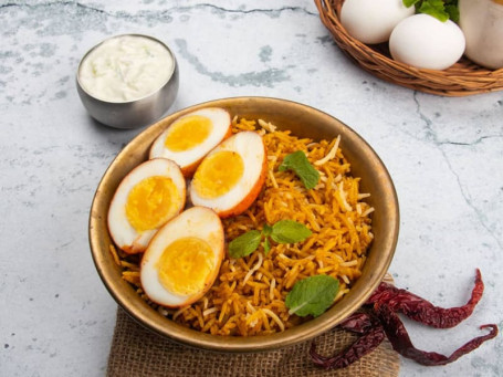 Egg Dum Biryani Combo With Cold Drink [250Ml]