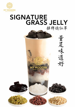 Signature Grass Jelly Milk Tea