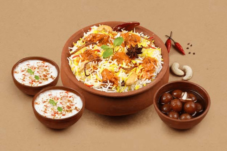 1 Kg Butter Chicken Matka Biryani Free Dessert