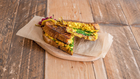 Sourdough Toasties With Pickled Red Cabbage, Sweet Guindillas, Gherkins