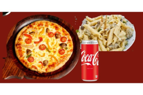 Veg Pizza and Pasta Combo (Serves 2)