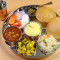 (Combos) Aalu Sabji+5 Puri +Bundi Rayta +Salad +Pickle +Green Chilli