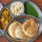 (Combo) Bhandara Aalu Tamatar+5 Puri+ Raita+ Salad +Green Chilli +Achar