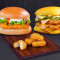 Combo Of Mexican Cheese Chicken Burger And Paneer Delight Burger With Free Nuggets