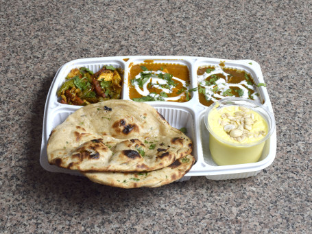 Meshisnew Special Thali (Packing) (Mix Veg Kadai Paneer Dal Makhani 2 Paratha Kheer).