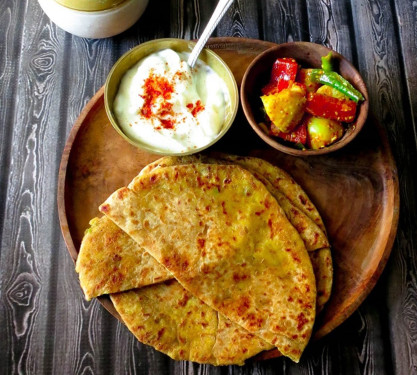 Dal Paratha [3 Pcs], Makhan, Dahi