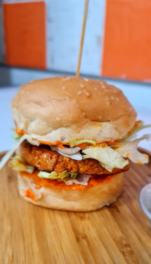 Red Harisha Chicken Burger