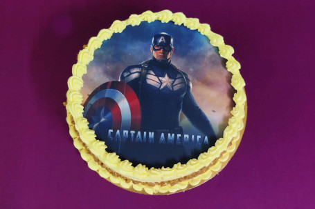 Captain America Photo Cake