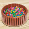 Round Chocolate Kit Kat Gems Cake (Eggless)