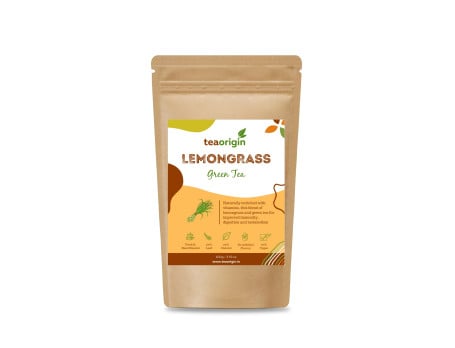 Tea Origin Lemongrass Green Tea [100 Grams 50+ Cups] Detox Immunity Booster
