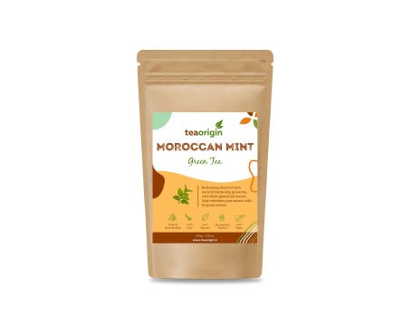 Tea Origin Moroccan Mint Green Tea [100 Grams 50+ Cups] Weight Loss And Detox