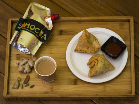 Chai With 2 Samosa