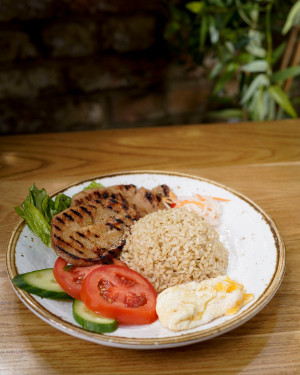 Vietnamese Grilled Lemongrass Pork Chops With Fried Egg