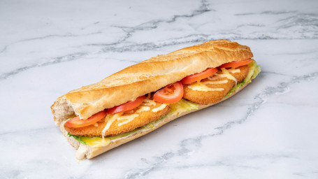 Chicken Schnitzel Baguette Sandwich