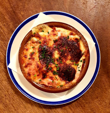 Baked Aubergine, Tomato Sauce, Manchego Cheese