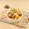 xiāng chǎo ròu piàn pīn zhà xiā jǐng Stir-Fried Sliced Pork and Deep-Fried Shrimp Donburi
