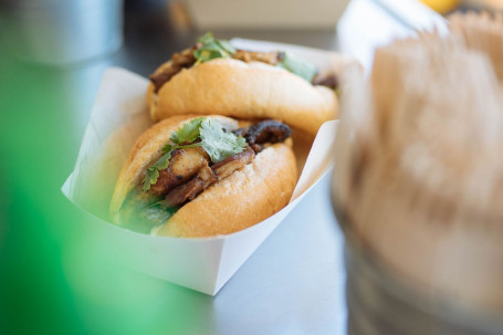 Salt And Pepper Tofu, Mushrooms And Eggplant Banh Mi (V)