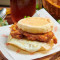 Jiān Kǎo Jī Tuǐ Mǎn Fú Dàn Bǎo Pan-Fried Chicken Drumstick Muffin Burger With Egg
