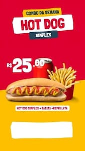 Dog Simples+Batata Frita+Refri Lata Grátis