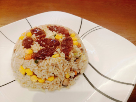 Chinese Sausage And Mushroom Fried Rice