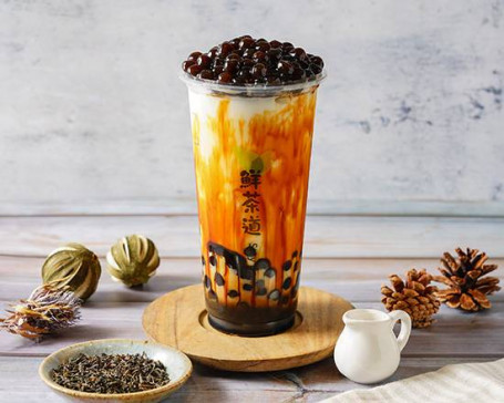 Hēi Táng Zhēn Zhū Zhuàng Nǎi Latte De Açúcar Mascavo Com Pérola