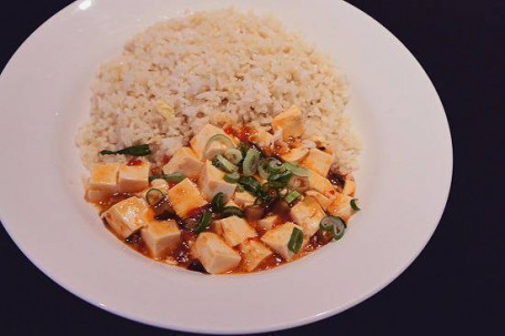 Ma Poh Tofu With Steamed Rice Má Pó Dòu Fǔ Fàn