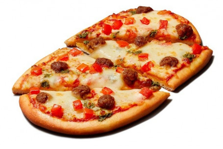 Novo Além Da Carne Reg; Pizza De Pão Sírio De Linguiça Estilo Italiano