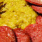 Salami, Queso Frito, Longaniza Y Huevos Brunch