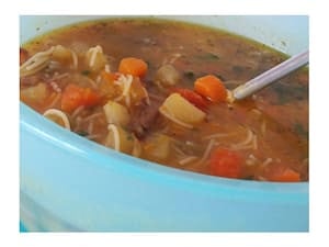 Sopa De Carne Com Legumes, Macarrão