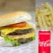 Combo 5: promoção blaus burger batata frita refrigerante 220ml
