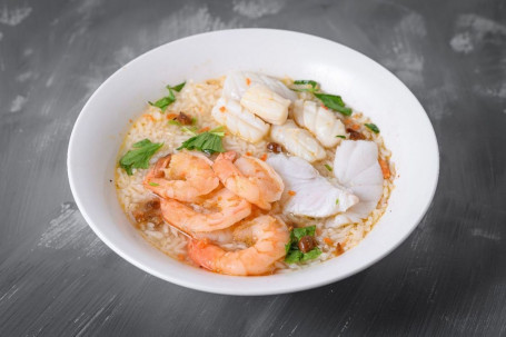 Soft Boiled Rice W/Mixed Seafood Large
