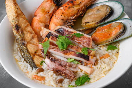 Soft Boiled Rice W/Grilled Mixed Seafood