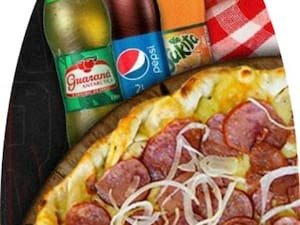 Combo Pizza Família (8 Fatias) Pizza Pequena (4 Fatias) Refrigerante 1 Lt