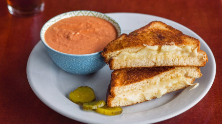 Grilled Cheese And Tomato Goat Cheese Soup