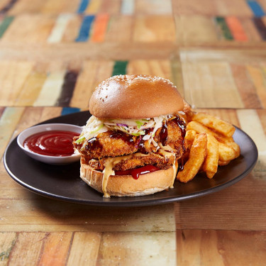 Katsu Burger With Chips